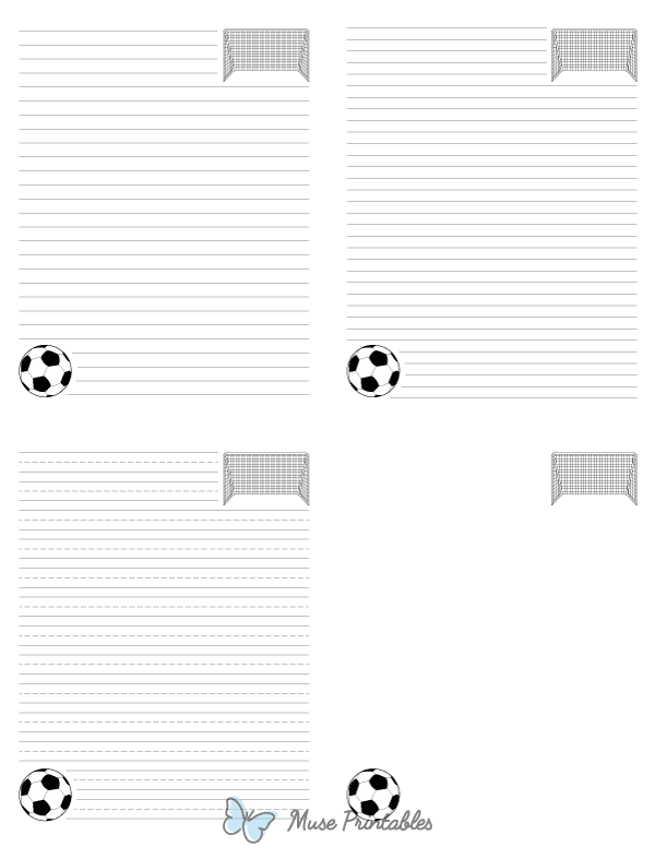 Soccer Writing Templates