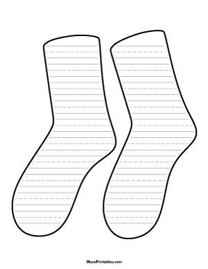 Socks-Shaped Writing Templates