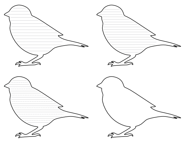 Sparrow-Shaped Writing Templates