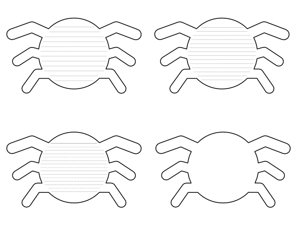 Spider-Shaped Writing Templates