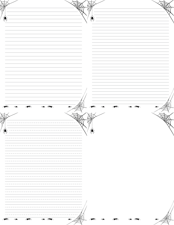 Spider Writing Templates