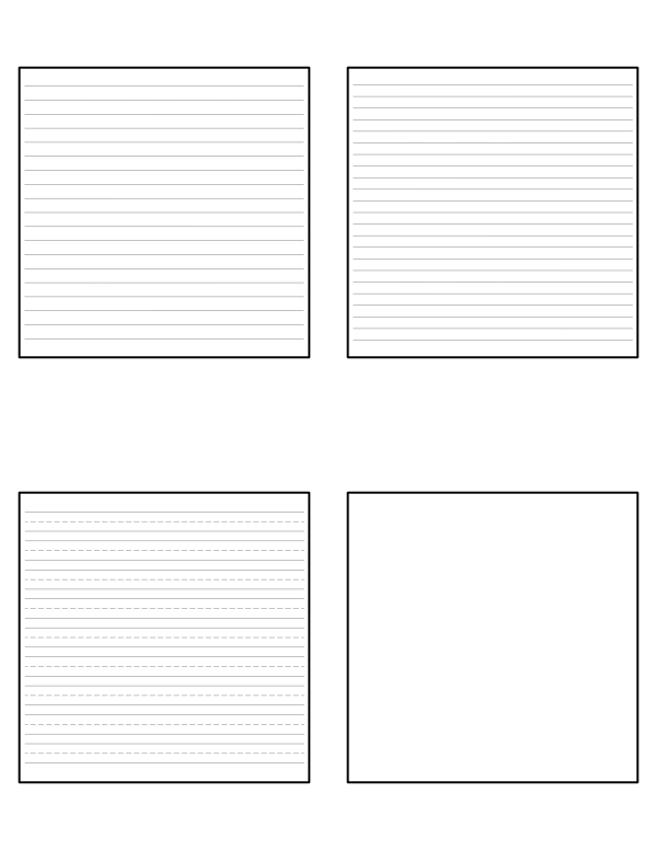 Square-Shaped Writing Templates