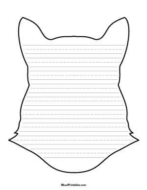 Squirrel Head-Shaped Writing Templates