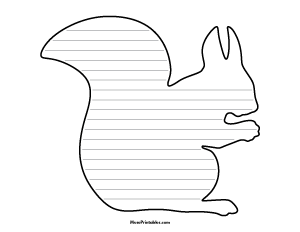 Squirrel-Shaped Writing Templates