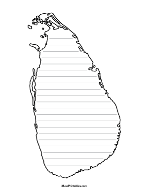 Sri Lanka-Shaped Writing Templates