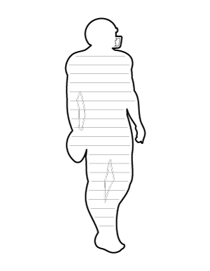 Standing Football Player Shaped Writing Templates