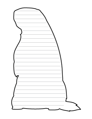 Standing Groundhog-Shaped Writing Templates