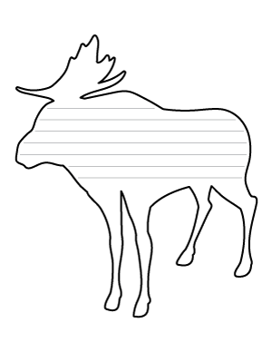 Standing Moose-Shaped Writing Templates