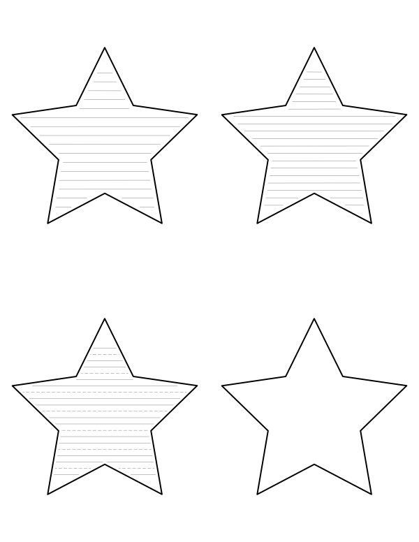 Star-Shaped Writing Templates