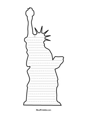 Statue Of Liberty-Shaped Writing Templates