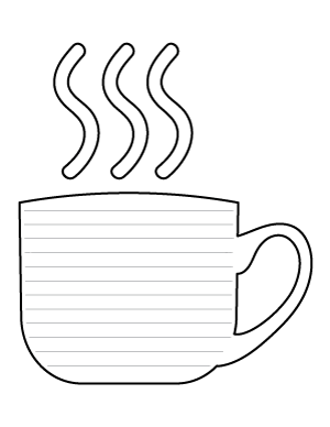 Steaming Teacup-Shaped Writing Templates