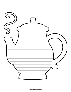 Steaming Teapot-Shaped Writing Templates