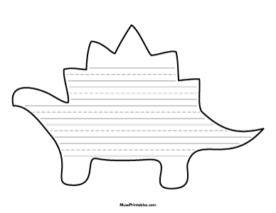 Stegosaurus-Shaped Writing Templates