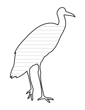 Stork Shaped Writing Templates