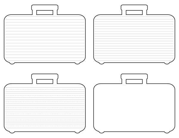 Free Printable Suitcase Shaped Writing Templates