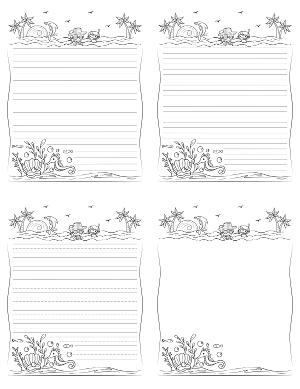 Free Printable Summer Writing Templates