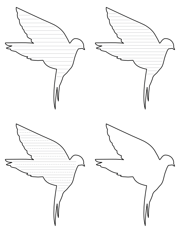Swallow-Shaped Writing Templates