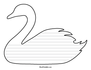 Swan Shaped Writing Templates
