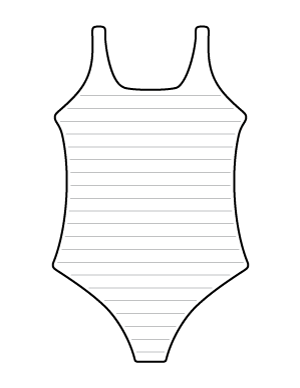 Swimsuit-Shaped Writing Templates