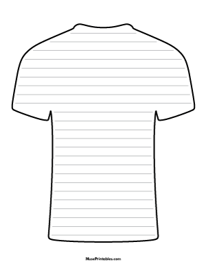 T Shirt Shaped Writing Templates