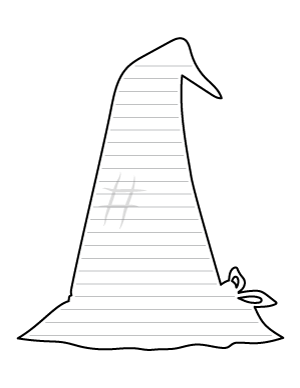 Tall Scarecrow Hat-Shaped Writing Templates