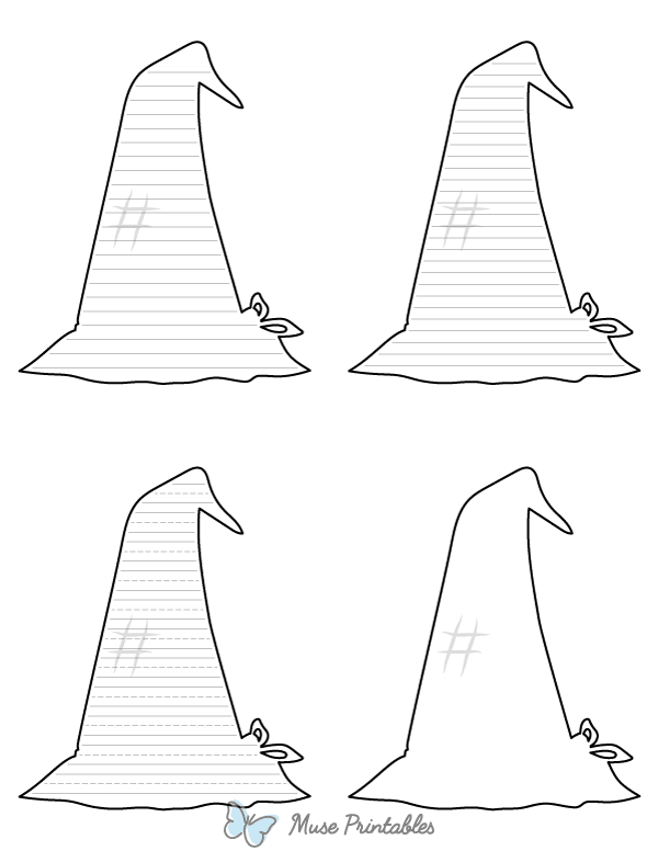 Tall Scarecrow Hat-Shaped Writing Templates