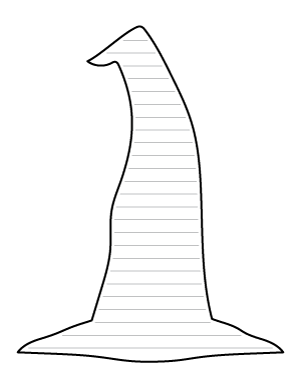 Tall Witch Hat-Shaped Writing Template