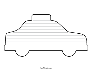Taxi Shaped Writing Templates