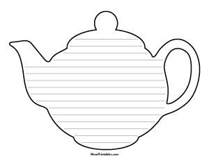 Teapot Shaped Writing Templates