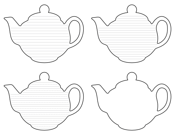Teapot-Shaped Writing Templates
