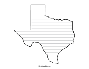 Texas Shaped Writing Templates
