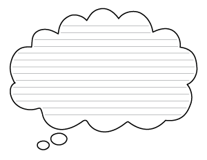 Thought Bubble Shaped Writing Templates