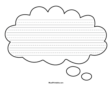 Thought Cloud Shaped Writing Templates