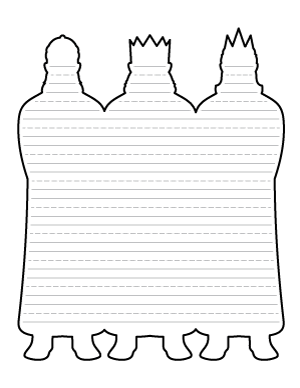 Three Wise Men Shaped Writing Templates