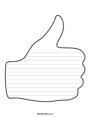 Thumbs Up Shaped Writing Templates