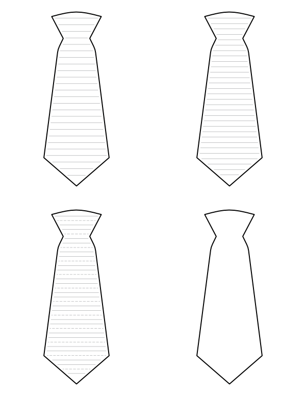 Tie-Shaped Writing Templates