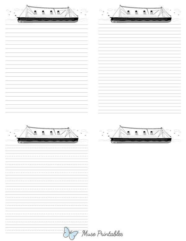 Titanic Writing Templates