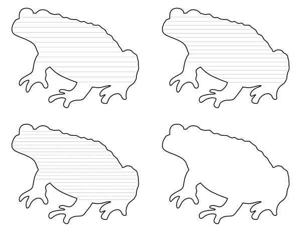 Toad-Shaped Writing Templates