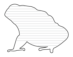Toad Side View Shaped Writing Templates