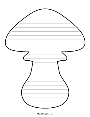 Toadstool Shaped Writing Templates
