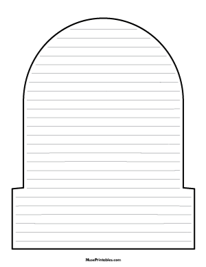 Tombstone Shaped Writing Templates