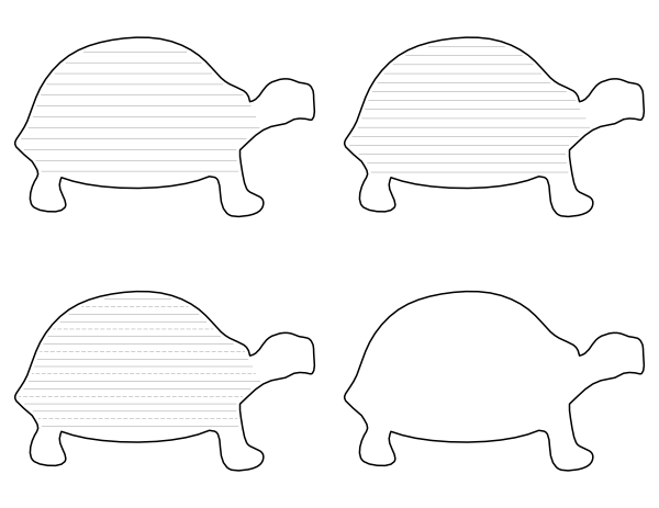 Tortoise-Shaped Writing Templates