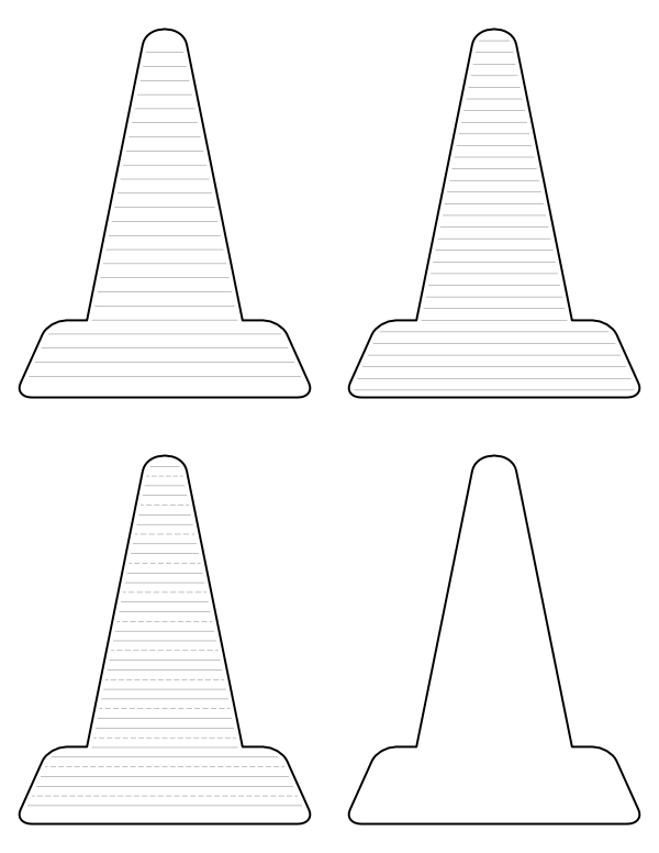 Traffic Cone Shaped Writing Templates