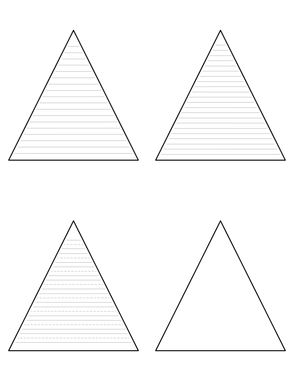 Free Printable Triangle-Shaped Writing Templates