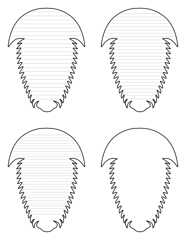 Trilobite-Shaped Writing Templates