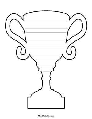 Trophy Shaped Writing Templates