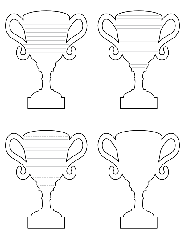 Trophy-Shaped Writing Templates