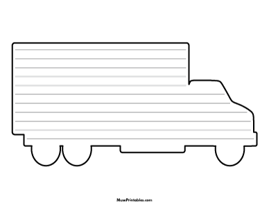 Truck Shaped Writing Templates