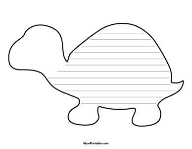 Turtle Shaped Writing Templates