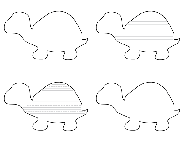 Turtle-Shaped Writing Templates